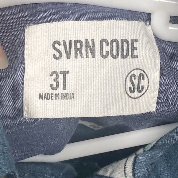 Sovereign Code Button Up Shirt Boys Size 3T Blue T-Rex Rubber Duck Short Sleeve - Picture 3 of 4